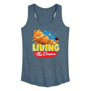 Women's - Garfield - Living The Dream Graphic Racerback Tank - 1 of 4