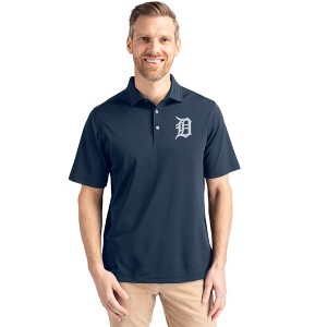 Detroit Tigers Cutter & Buck Virtue Eco Pique Recycled Mens Polo - 1 of 1