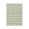 Artichoke Green And Ivory Quatrefoil Washable Indoor Outdoor Area Rug - 3 of 4