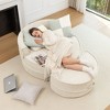PAGED Lazy Lounge Sofa Oversized Round Sofa Accent Barrel Chair with Ottoman and 5 Pillows for Living Room, Home Office - 4 of 4
