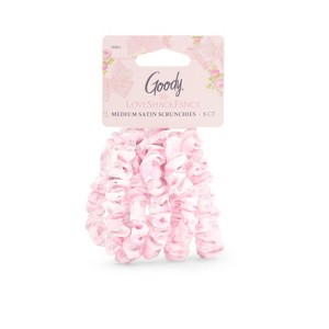 Goody x LoveShackFancy Skinny Satin Scrunchies - Rosa Beaux - 5ct - 1 of 4