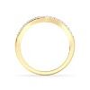 GILDED 1/10 CTTW Lab Grown Diamond Stackable Band Ring in 14KT Gold Plated or 925 Sterling Silver, Size 7 - 3 of 4