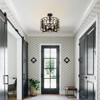 PAKOKULA Farmhouse 4-Light Black Industrial Drum Semi-Flush Mount - 4 of 4