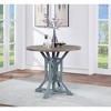 Bar Harbor Round Counter Height Dining Table with Brownish Gray Top Blue Rub - Treasure Trove Accents: 42" Diameter, Pine Base - 3 of 4
