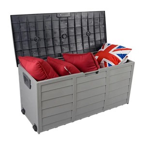 75gal 260L Outdoor Garden Plastic Storage Deck Box Chest Tools Cushions Toys Lockable Seat - 1 of 4