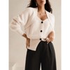 Women's Button - Front Knit Cardigan, Casual Long - Sleeve Open - Front Sweater Jacket - 4 of 4