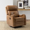 Flavio Genuine Leather Swivel Rocker Recliner with nailhead trims for living room | ARTFUL LIVING DESIGN - 2 of 4
