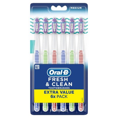 Oral-B Fresh & Clean Toothbrushes - Medium - 6ct