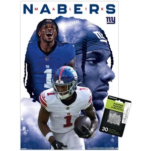 Trends International NFL New York Giants - Malik Nabers 25 Unframed Wall Poster Prints - 1 of 4
