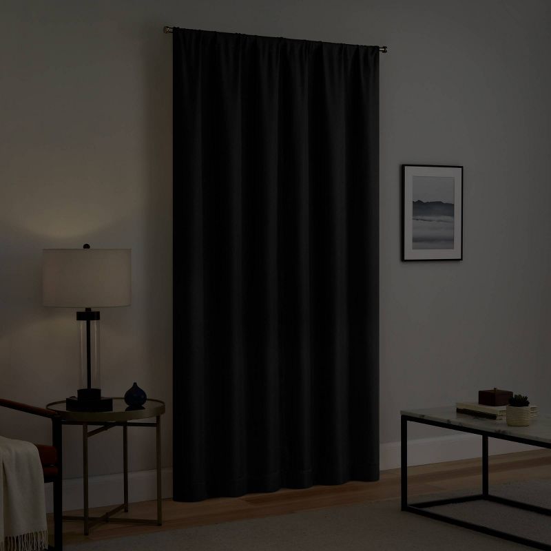 4pk 27"x84" Eclipse Blackout Walter Twill and Voile Curtain Panels, 3 of 8