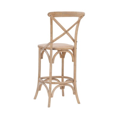 Roxy Coastal Gray Wash Vintage-Style Barstool 30"