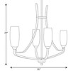Progress Lighting Wisten Collection, 4-Light Linear Chandelier, Brushed Nickel, Tulip-Shaped Glass Shades - 2 of 2