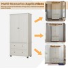 70" Tall Kitchen Pantry Storage Cabinet with 2 Drawers and 3 Shelves, Minimalist Wood Large Storage Cabinet - 3 of 4