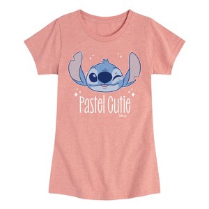 Girls' - Disney - Lilo & Stitch Fitted Short Sleeve Graphic T-Shirt - 1 of 4