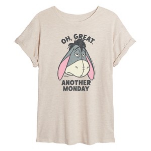 Women's - Winnie The Pooh - Oh Great Eeyore Oversized Graphic T-Shirt - 1 of 4