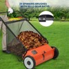 26-Inch Push Lawn Sweeper, 7 Cu. Ft. Hopper Capacity Leaf & Grass Collector with 4 Spinning Brushes, Adjustable Height, for Grass Clippings - 4 of 4