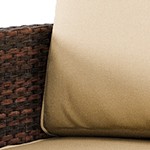 (brown rattan/grey cushion