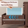 TackView Executive Desk with Drawers,53.54" Farmhouse Home Office Desk,Wooden Computer Desk with File Cabinet Storage for Work Study Writing - 4 of 4