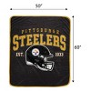 NFL Pittsburgh Steelers Vintage Arch Block Ultra Soft Blanket - 3 of 3