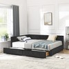 Full Size Storage Upholstered Tufted Bed Frame, Sofa Bed Frame with Comfortable Backrest and Armrests - 4 of 4