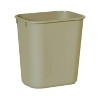 LunaLulinlk Beige 3.4 Gallon Soft Mold Plastic Wastepaper Basket, Rectangular - 3 of 4