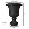 Tusco Products Outdoor Plastic Flower Planter Urn - 3 of 3