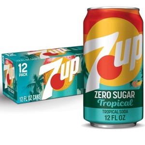 7UP Tropical Zero Sugar Soda - 12pk/12 fl oz Cans - 1 of 4