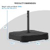 Square Metal Patio Umbrella Base For Garden in Black - 2 of 4