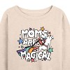 Women's - Marvel - Moms Are Magical Lightweight French Terry Wide Neck Long Sleeve Shirt - 2 of 4