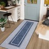 Machine Washable Area Rugs Ultra Thin Modern Frame Pattern Throw Rugs Non Slip Foldable Floor Cover Stain Resistant Indoor Carpet - 4 of 4