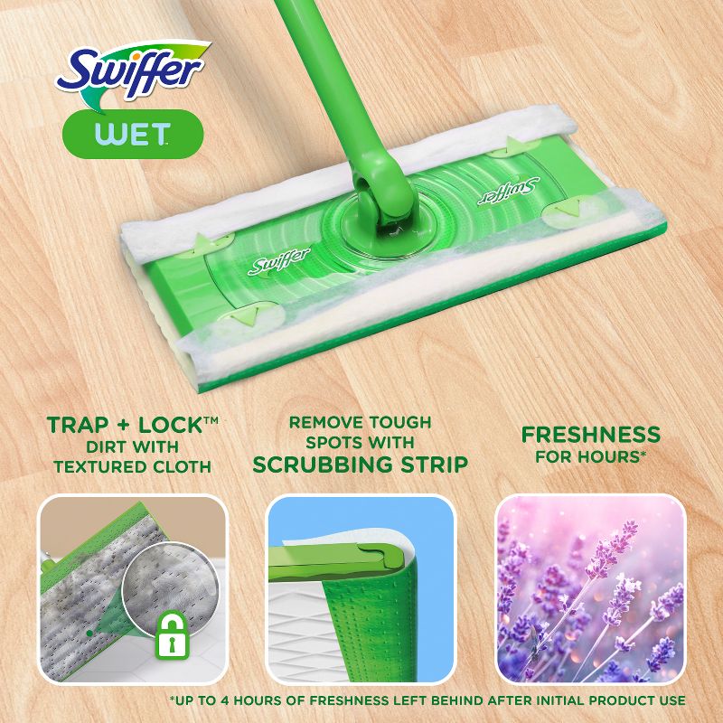 Swiffer Sweeper Wet Mopping Cloths with Febreze Freshness - Lavender Vanilla &#38; Comfort - 24ct, 4 of 17
