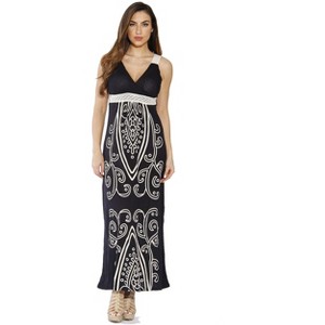 Puff Print Crochet Strap Maxi Dress - 1 of 2