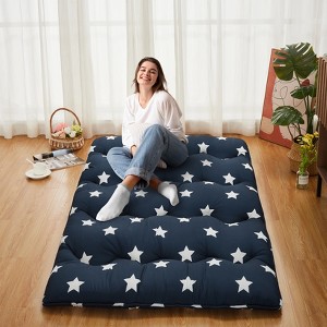 Japanese Futon Mattress for Adults Kids, Japanese Style Futon Floor Mattress, Sleeping Mattress for Floor, Tatami Mat, Roll Up Camping Mattress Pad - 1 of 4