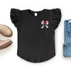 The Juniper Shop Patriotic Bow Star Coquette Flutter Sleeve Tee - 3 of 4