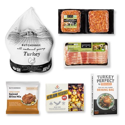 ButcherBox - Thanksgiving Feast Box Turkey, Brine Mix, Potatoes, Sausage, Bacon - Frozen - 18.55 lbs