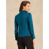INSPIRE CHIC Women's Ruffled Stand Collar Long Sleeve Button Elegant Satin Shirt - 4 of 4