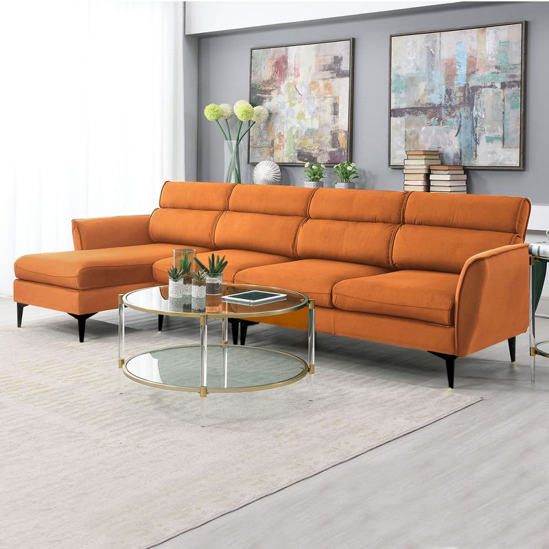 Upholstered Convertible L-Shaped Sectional Sofa Couch-ModernLuxe, 1 of 14