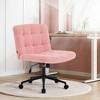NicBex Adjustable Office Chair with Wheels,Modern Armless Computer Chair with Lumbar Support,Swivel Linen Desk Chair for Adult,Student - 2 of 4
