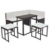 vidaXL Garden Furniture Set Brown, Cream White - 3 of 4