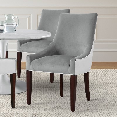 Elegant Transitional Jolie Side Chair with Smoke Gray Upholstery