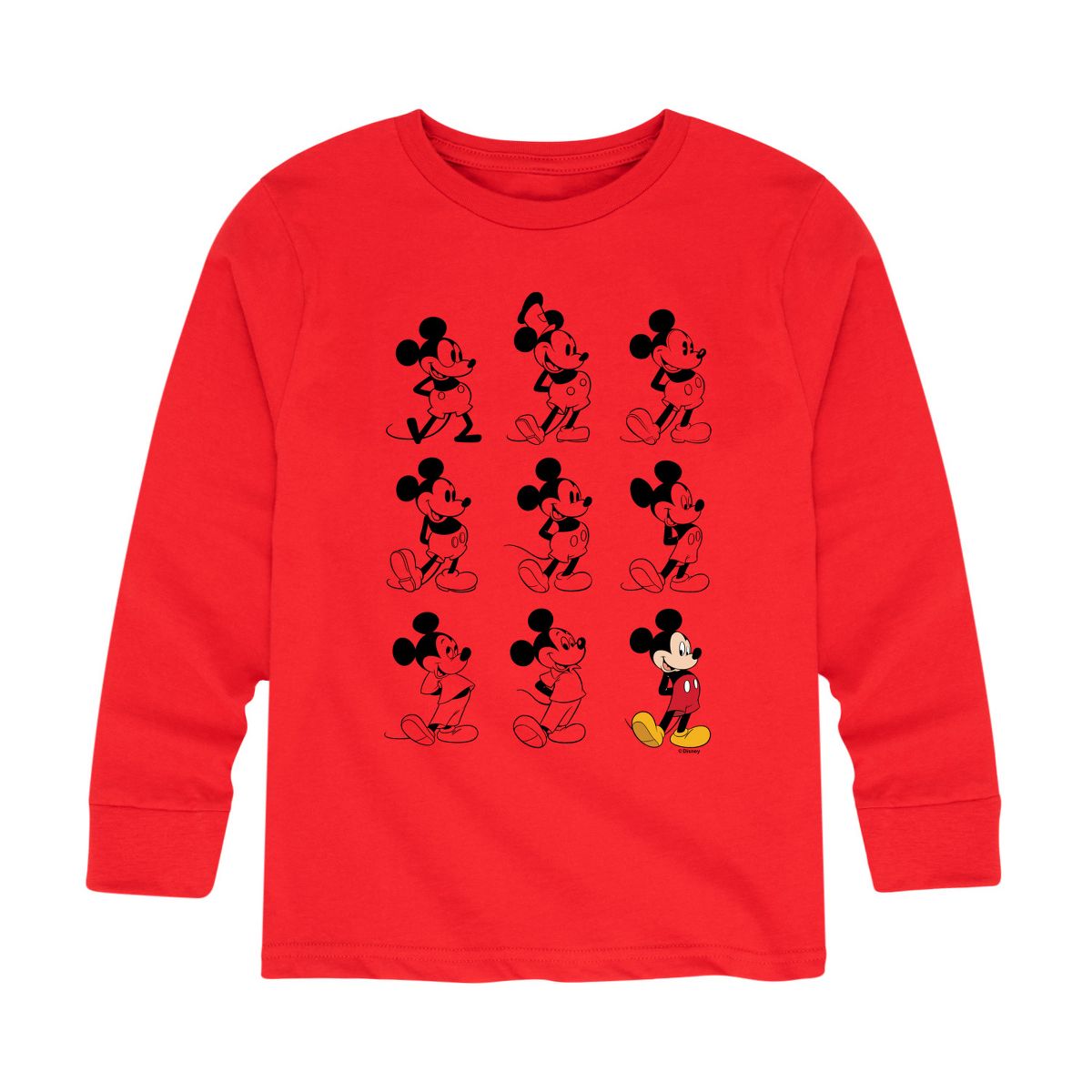 Boys' - Disney - Mickey Mouse Evolution Long Sleeve Graphic T-Shirt - thumbnail 6
