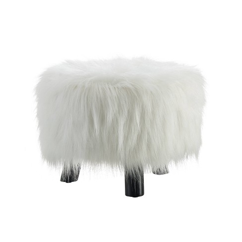 Faux fur stool online aldi