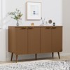 ChicFurnit Decorative Storage Cabinet Modern Design with Gold Handles for Stylish Dining Room Organization, Walnut, 47.2"*13.8"*30" - 2 of 4