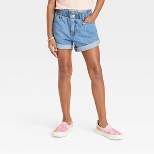 Girls' High-Rise Paper Bag Jean Shorts - Cat & Jack™