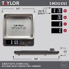 Taylor 22lb Stainless Steel Digital Kitchen Food Scale with Container Black/Gray: Oversized Display, 22lb Capacity - 2 of 4