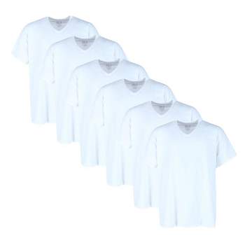 Fruit of the Loom Men's Big and Tall V-Neck Short Sleeve (6 Pack)