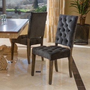 Set of 2 Modern Harding Kd Tufted Dining Chair for living room-Christopher Knight Home - 1 of 4