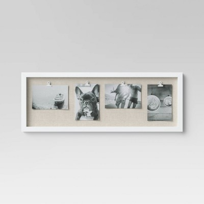 Horizontal Clip Multiple Images Photo Frame White - Threshold™