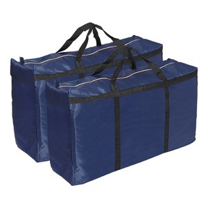 Unique Bargains Camping 210D Oxford Waterproof Storage Bag with Double Zippers 2 Pcs - 1 of 3