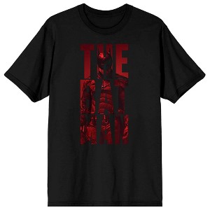 The Batman Movie Red Logo Men's Black Graphic Tee - 1 of 3